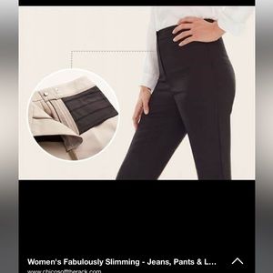 👖 Chico's black FABULOUSLY SLIMMING .5 size 6 crop small